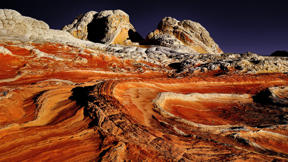 "Fire and Stone – White Pocket Fine Art Print"