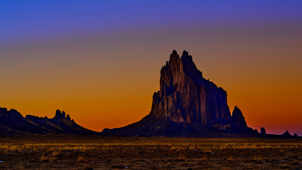 Sacred Twilight – Shiprock Silhouette Fine Art Print